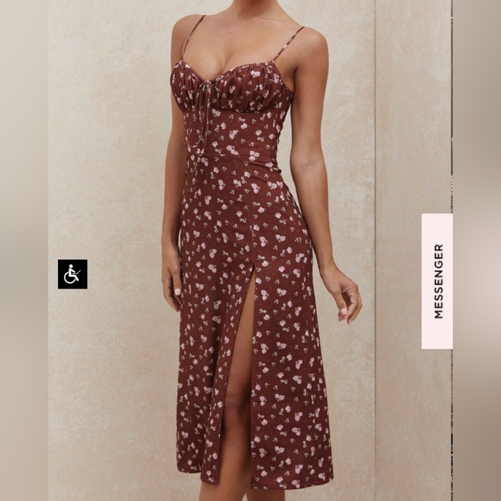 NWOT House of CB Carina Wine Dress XS